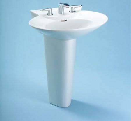 Cotton Single Hole Pedestal Lavatory L1228