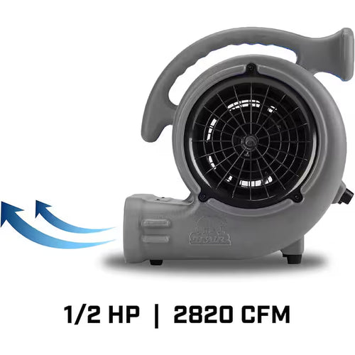 1/2 HP Stackable Air Mover Floor Blower Fan in Grey C583403