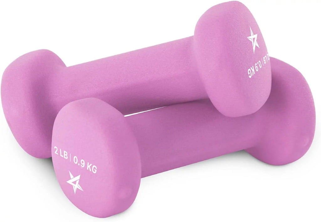 3 lbs Neoprene Dumbbells with Non Slip Grip, Light Green, Pair K7839