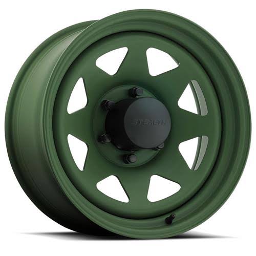 15 inch x 8 in. Steel Green Wheel F8671