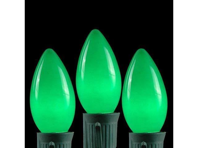 C9 Green Ceramic Christmas String Light Set O894110