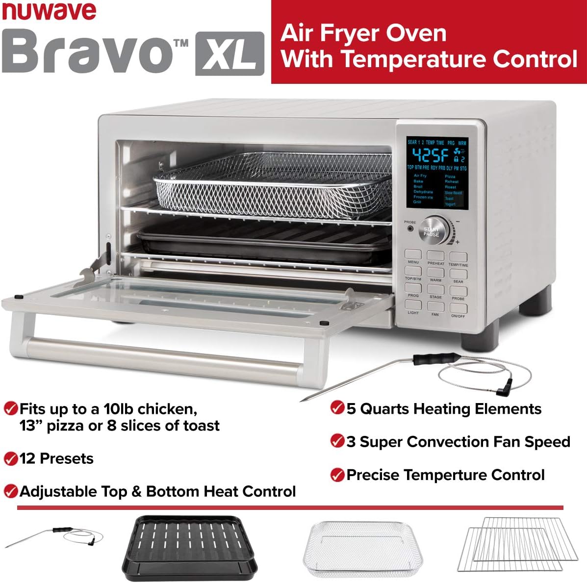 Air Fryer Toaster Smart Oven, 12-in-1 Countertop Convection, 30-QT XL U28900