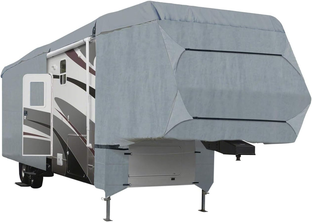 4-Layer 5th Wheel RV Travel Trailer Cover 26'-29'L with Zipper Access C1981