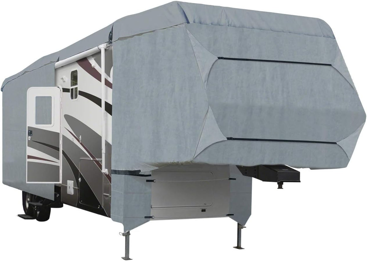 4-Layer 5th Wheel RV Travel Trailer Cover 26'-29'L with Zipper Access C1981