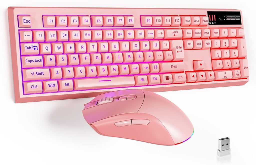 Black Wireless Gaming Keyboard and Mouse Combo C98132