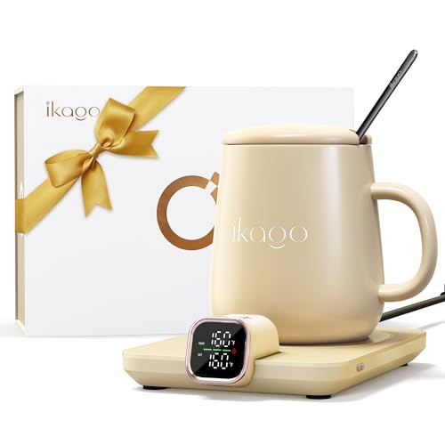 Black 15oz Temperature Control Electric Coffee Mug Warmer Set M7464
