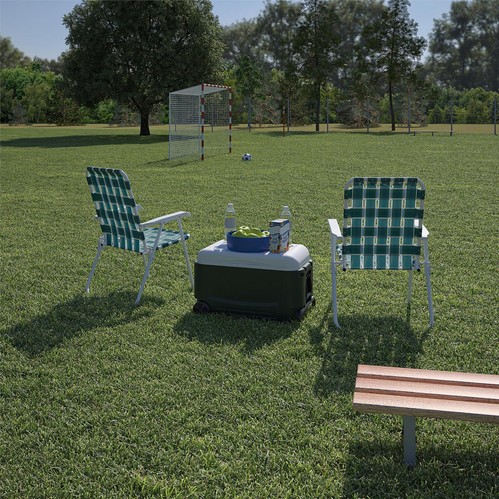 Folding Lawn Chairs 2-Pack Teal X765