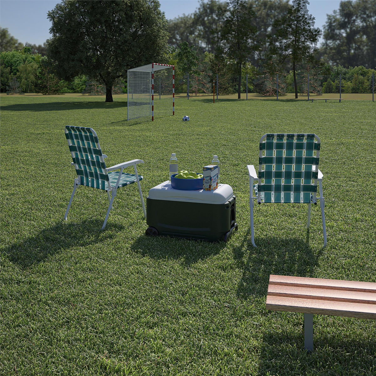 Folding Lawn Chairs 2-Pack Teal X765