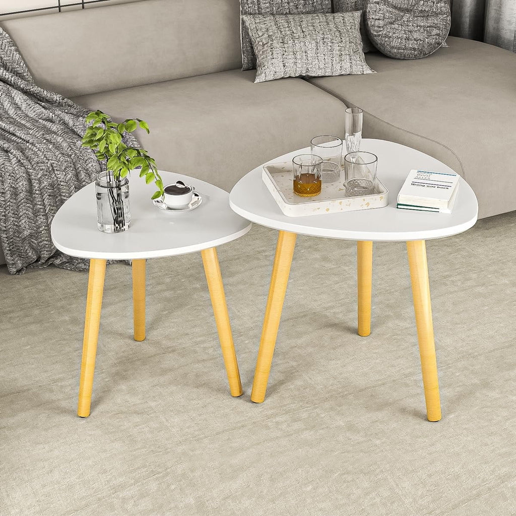 White Set of 2 Side Table G99540
