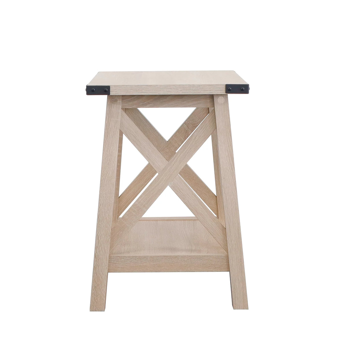 White Oak 2-Tier Wood End Table G8379