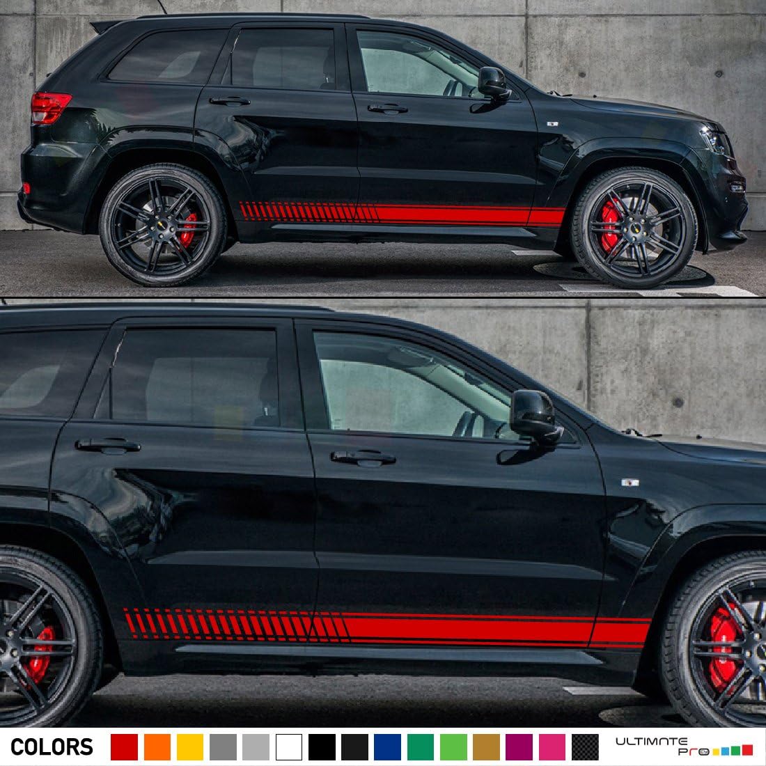 Racing Side Stripes Decal Sticker Graphic Pack of 2 K2294