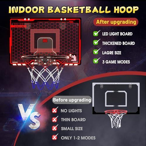 Indoor Basketball Hoop with LED Light and Scoreboard V84996