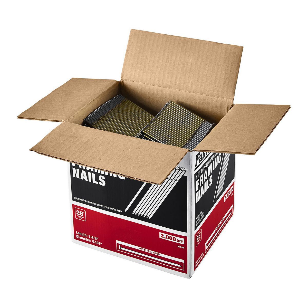 Galvanized Framing Nails, Smooth Shank, 96,000 Pieces U6075