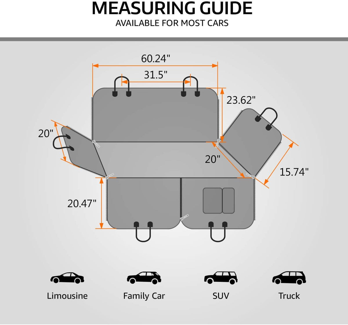 Extra Large Waterproof Dog Car Seat Cover Pack of 2 M194007