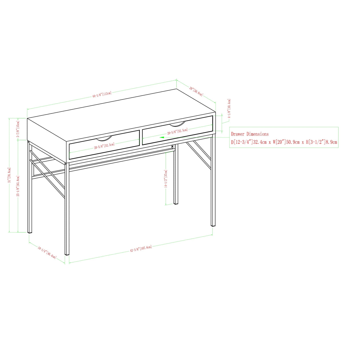 Grey Writing Desk R1773