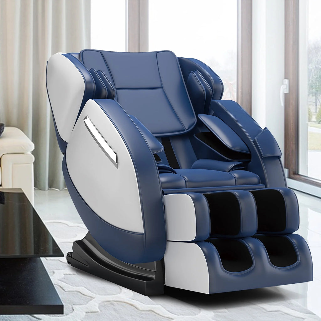 Black Full Body Zero Gravity Massage Chair with Heat and Foot Roller N425612