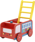 Wooden 4 Wheels Kids Push Toy Walker Wagon X116