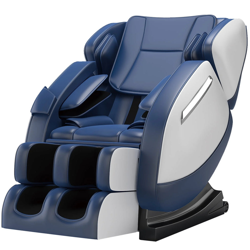 Black Full Body Zero Gravity Massage Chair with Heat and Foot Roller N425612
