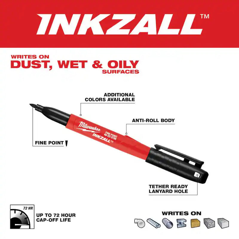 Red Fine Point Permanent Marker 72-Pack Y598815