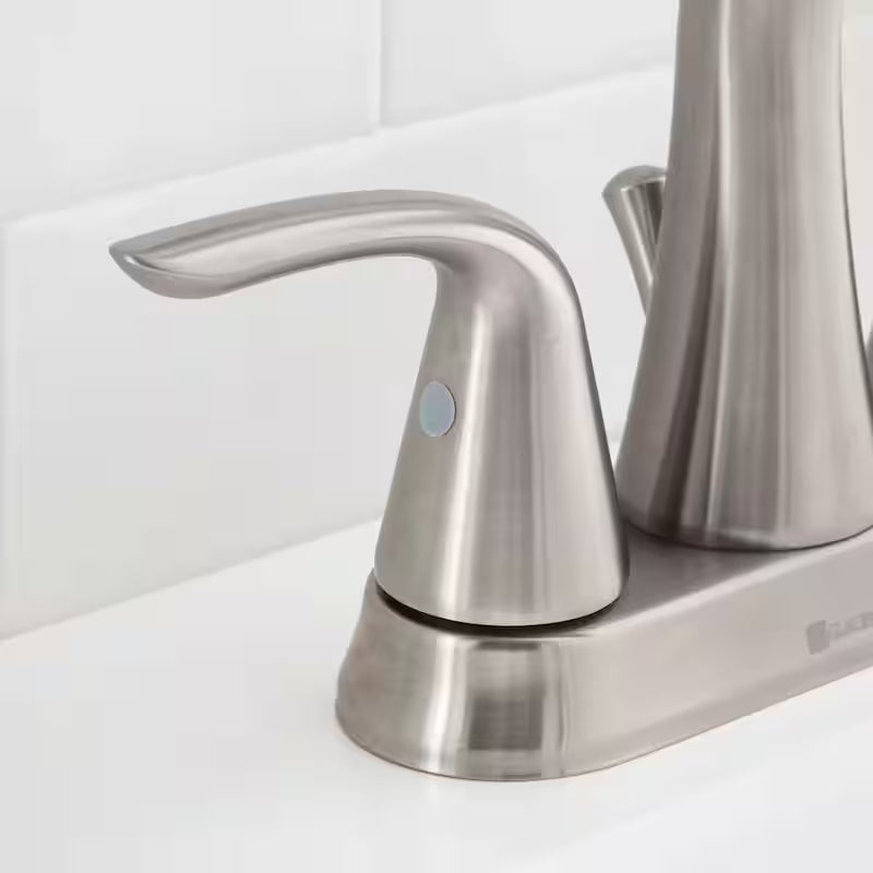 2-Handle 4 in. Centerset Bathroom Faucet in Brushed Nickel I746
