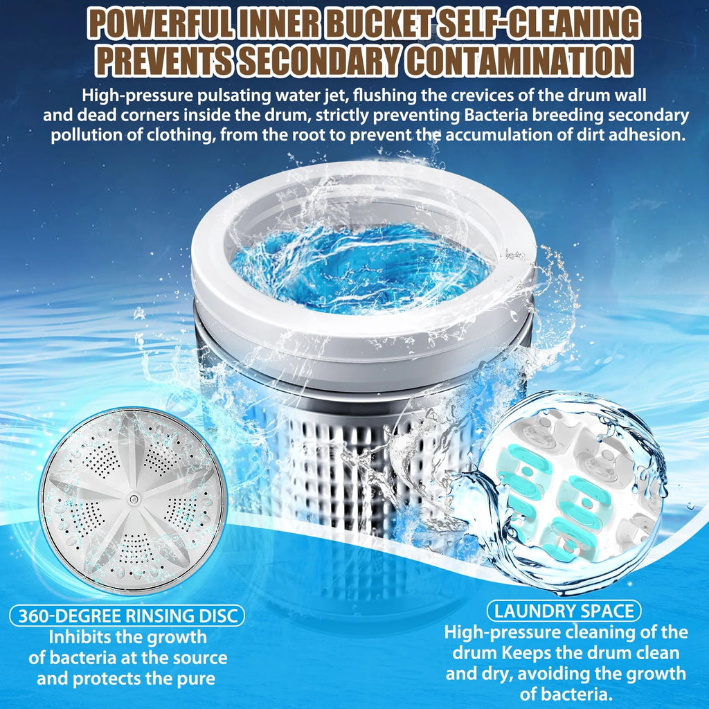 15.6lbs Fully Automatic Portable Washing Machine K79771