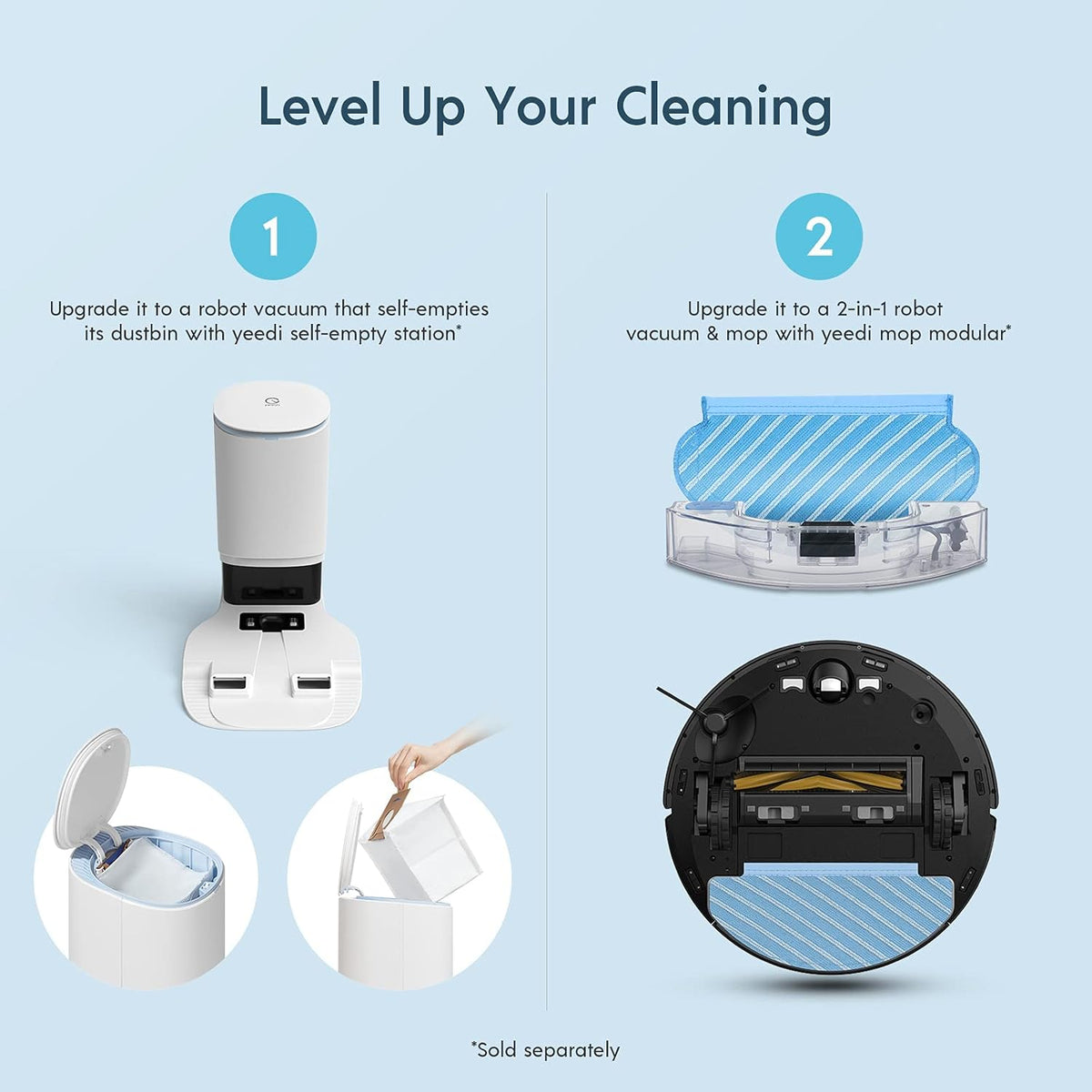 Robot Vacuum with Self-Empty Station, 3000Pa Suction, Smart Visual Mapping X7406