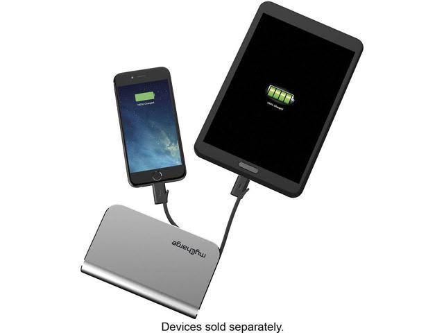 Portable Charger Power Bank 6700 mAh External Battery Pack Foldable Plug Built in Cables K6066
