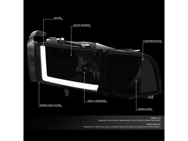 Black Housing Smoked Lens LED Headlights F443211
