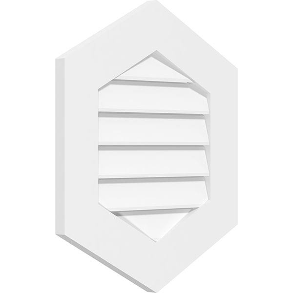 Vertical Peaked Surface Mount PVC Gable Vent Q23345
