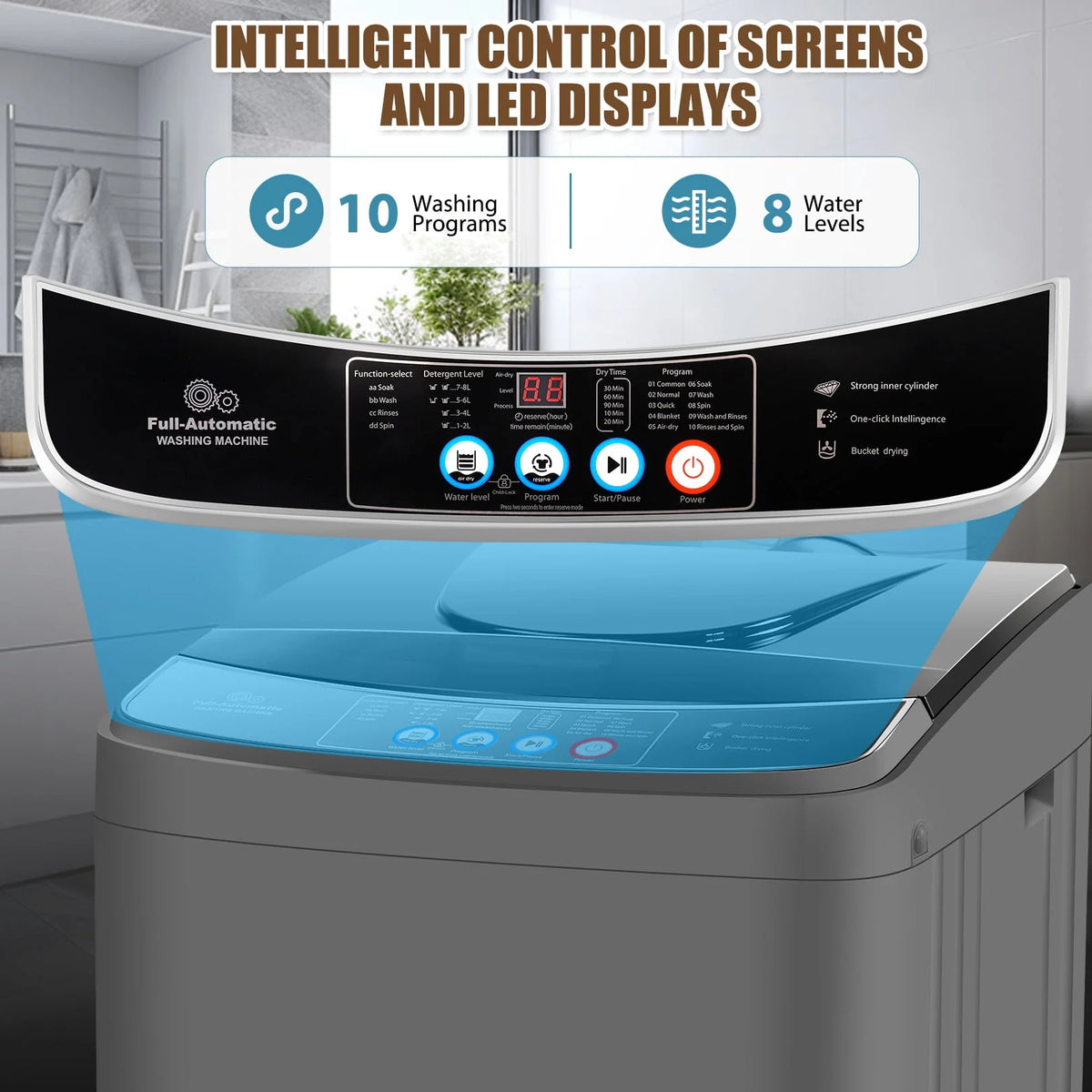 15.6lbs Fully Automatic Portable Washing Machine K79771