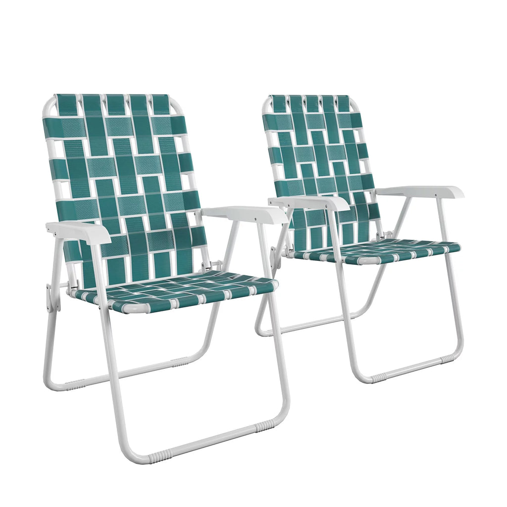 Folding Lawn Chairs 2-Pack Teal X765