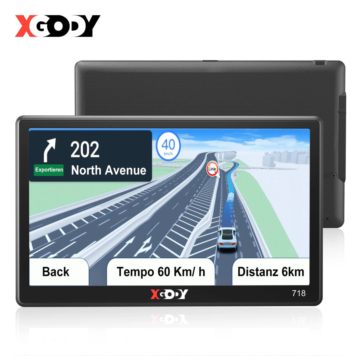 7 inch GPS Navigation with Voice Guidance Speed Camera Warning V269