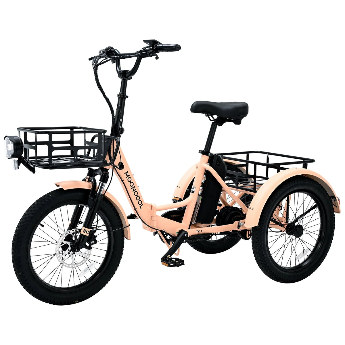 24 26 3 Wheel 350W 36V 7 Speeds Electric Tricycle with Large Basket K945