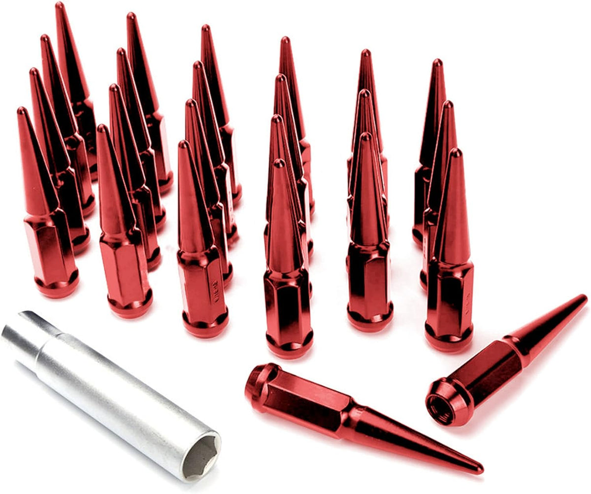 24 Chrome Spike Lug Nuts 1/2-20 Taper Pack of 2 B31990