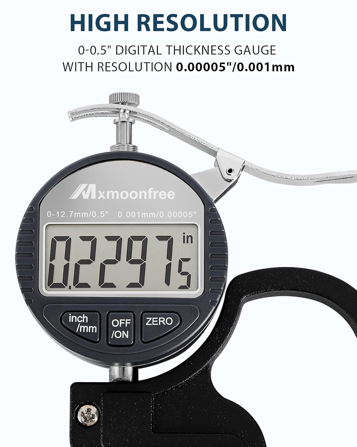 Digital Thickness Gauge 0.001mm 0-12.7mm Electronic Micrometer with LCD Display G780