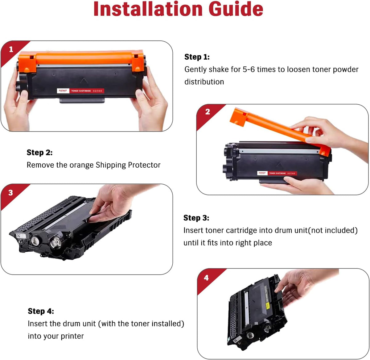Black Toner Cartridge Replacement, 2 Pack N654490