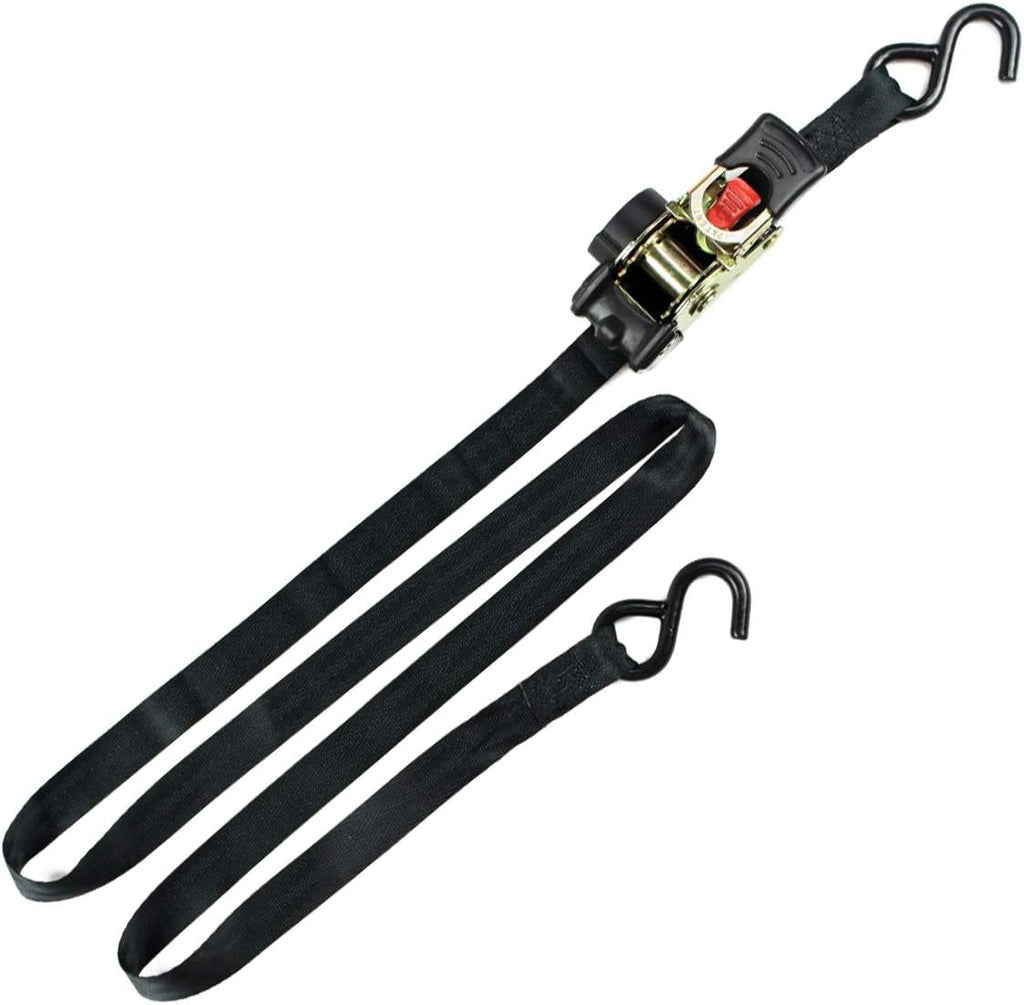 2 Auto Retract Ratchet Straps 1 x 10' Retractable Cargo Tie-Downs W849