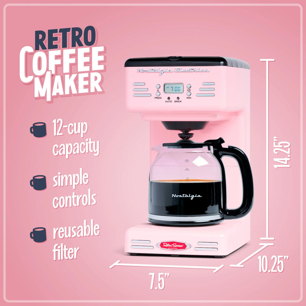 Pink 12-Cup Coffee Maker X264386