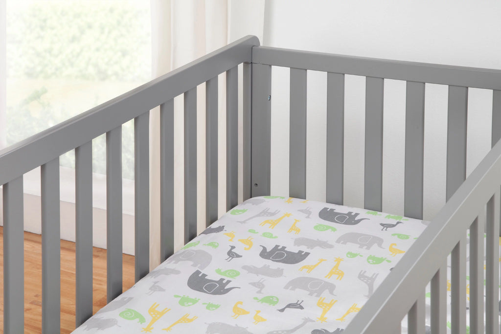 Gray 4-in-1 Convertible Crib with Trundle Drawer U385