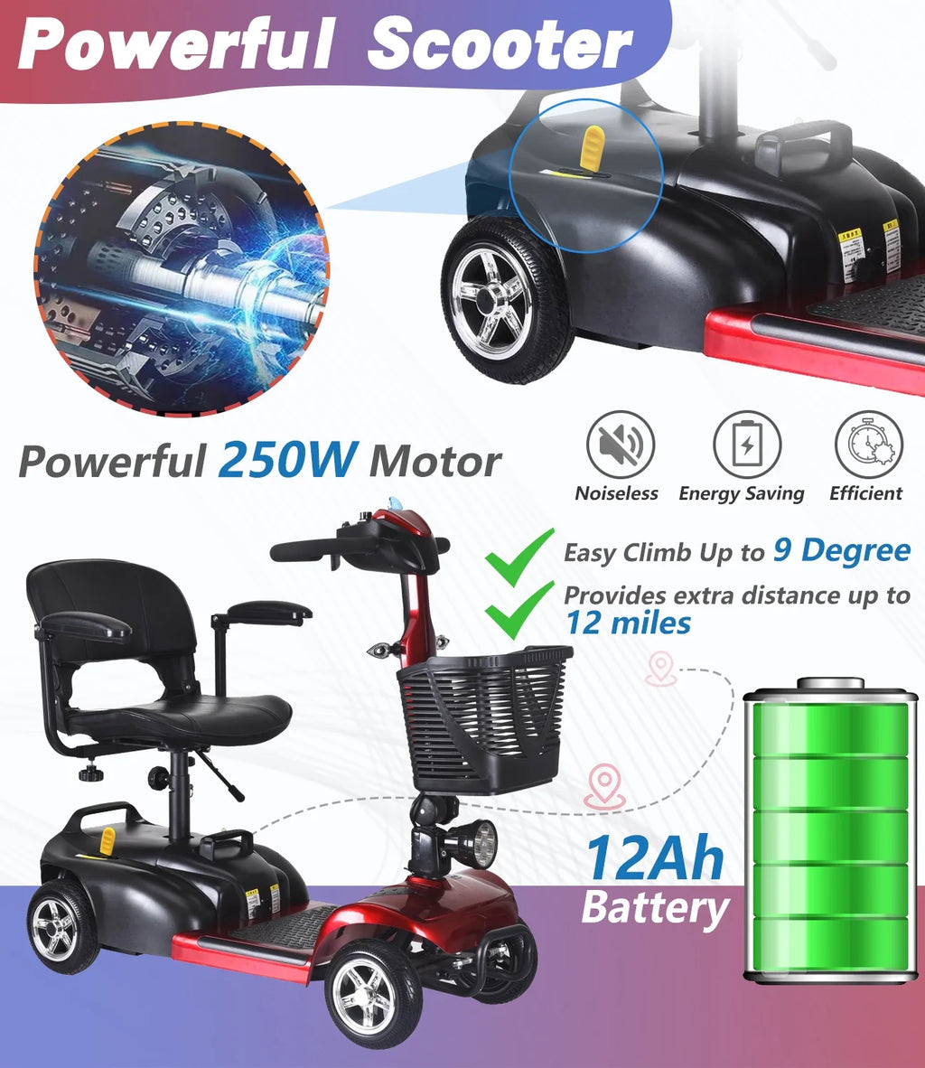 4 Wheel Electric Powered Mobility Scooter X1649