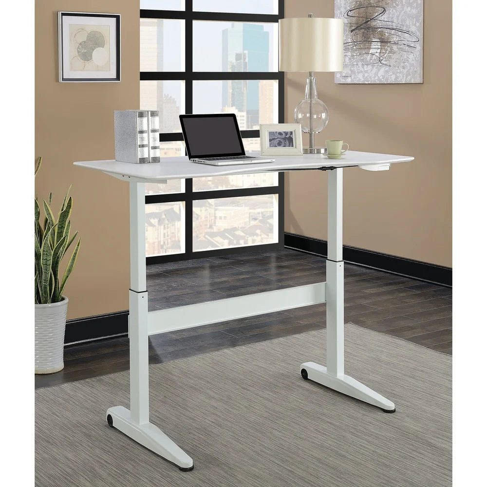 Adjustable Standing Desk Black Oak Finish J21683