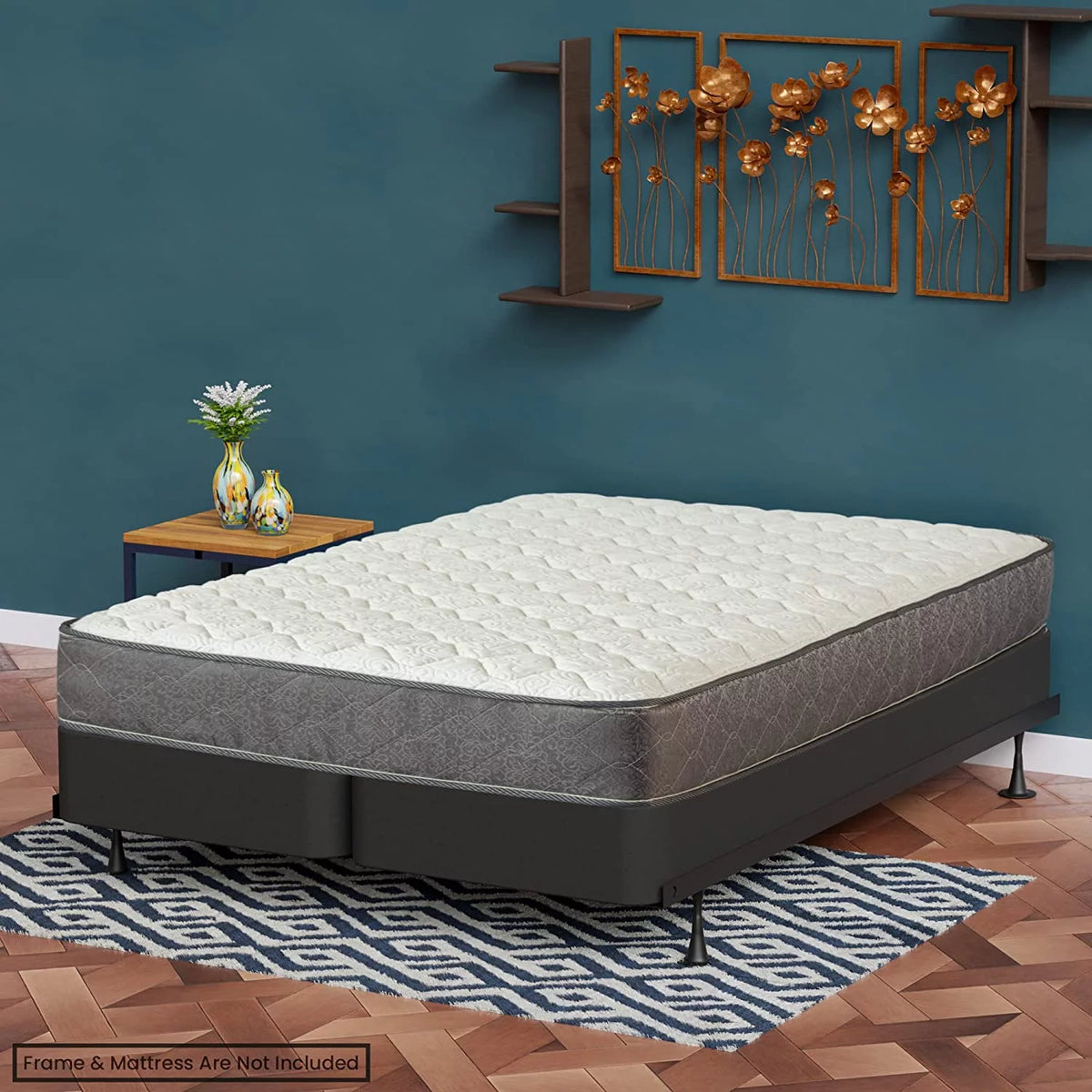 Queen Size Black 4-inch Wood Box Spring P498
