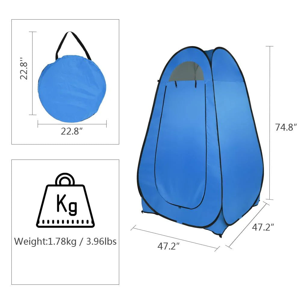Pop up Dressing Tent Portable Outdoor Privacy Shower Blue V294800