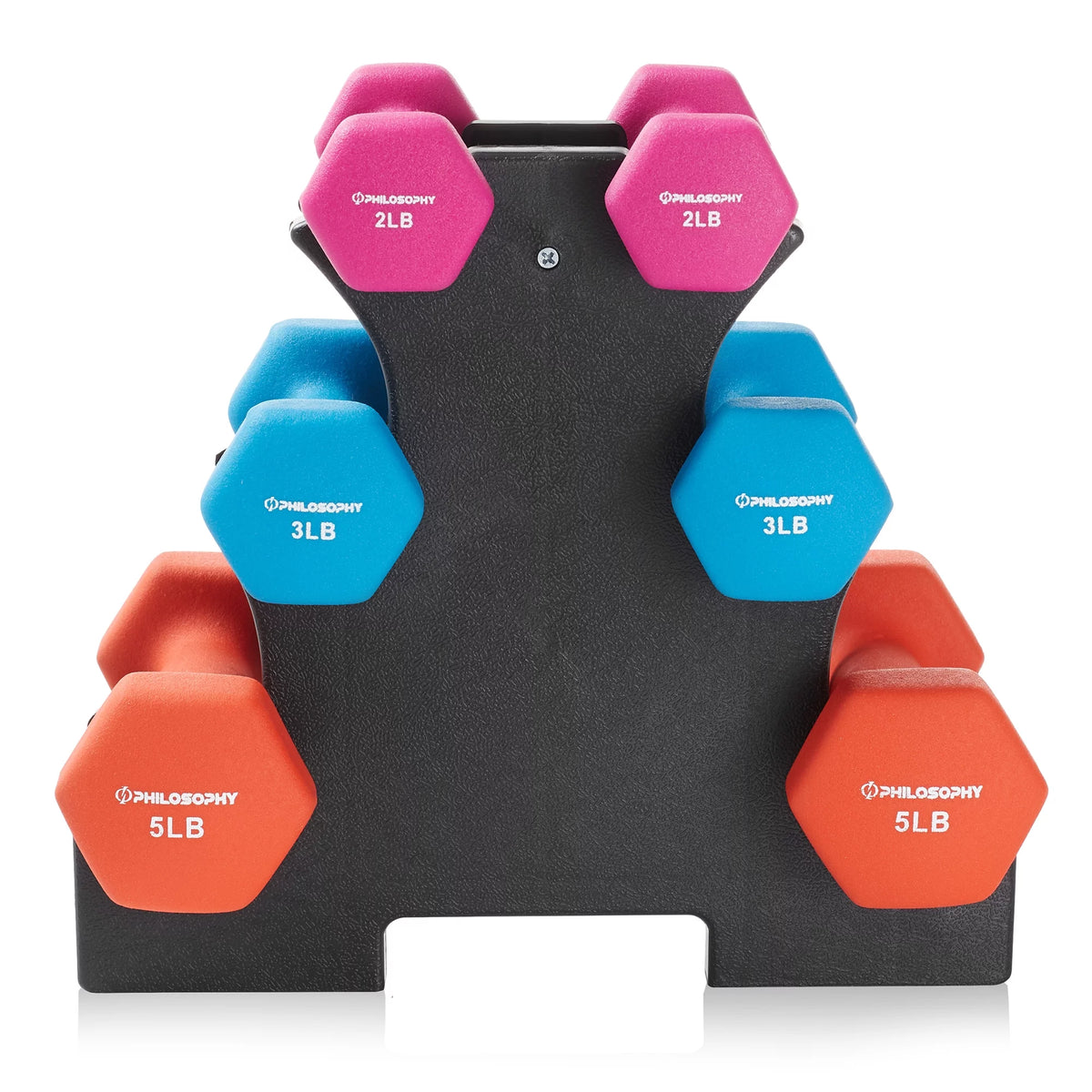 Neoprene Dumbbell Hand Weight with Stand, 20 Lbs. R498811