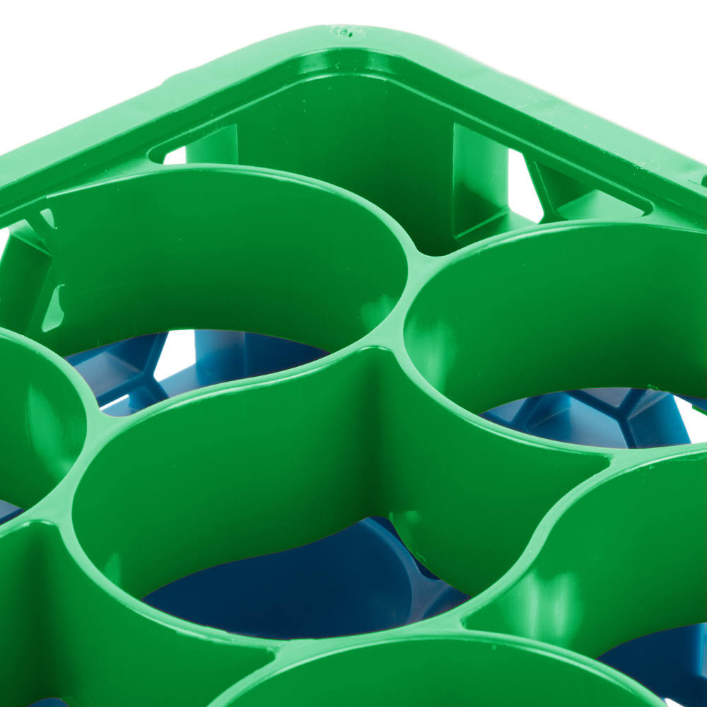 Green 30 Compartment Glass Rack with 5 Extenders G20729