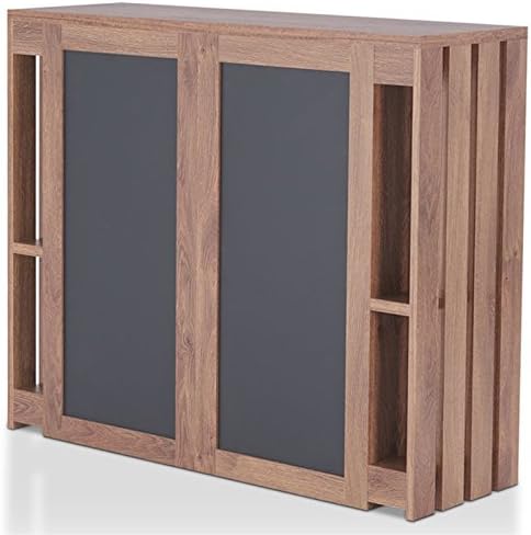 Contemporary Wood Bar Cabinet in Distressed Walnut A31788