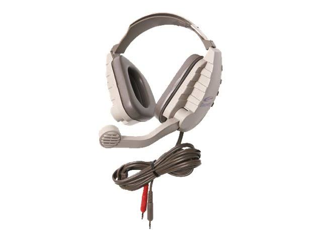 Beige Gray Over-Ear Headset O7810