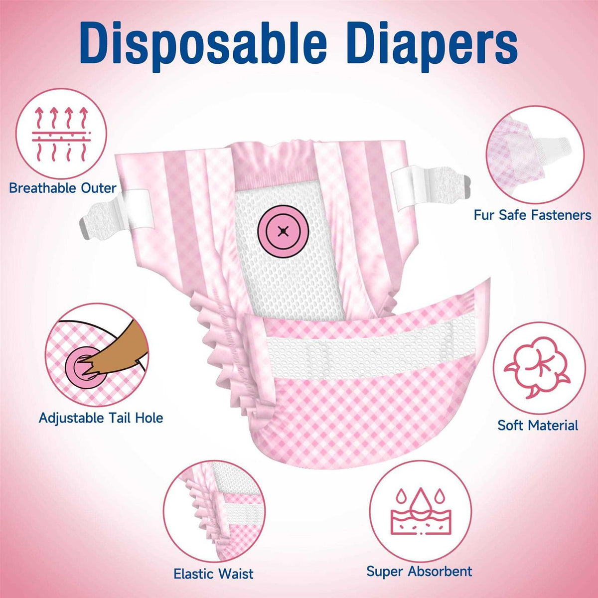 Soft Disposable Dog Diapers U854202