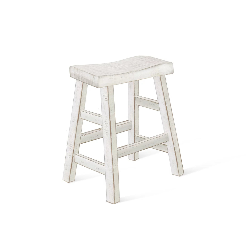 24" Mahogany Wood Saddle Seat Stool L449