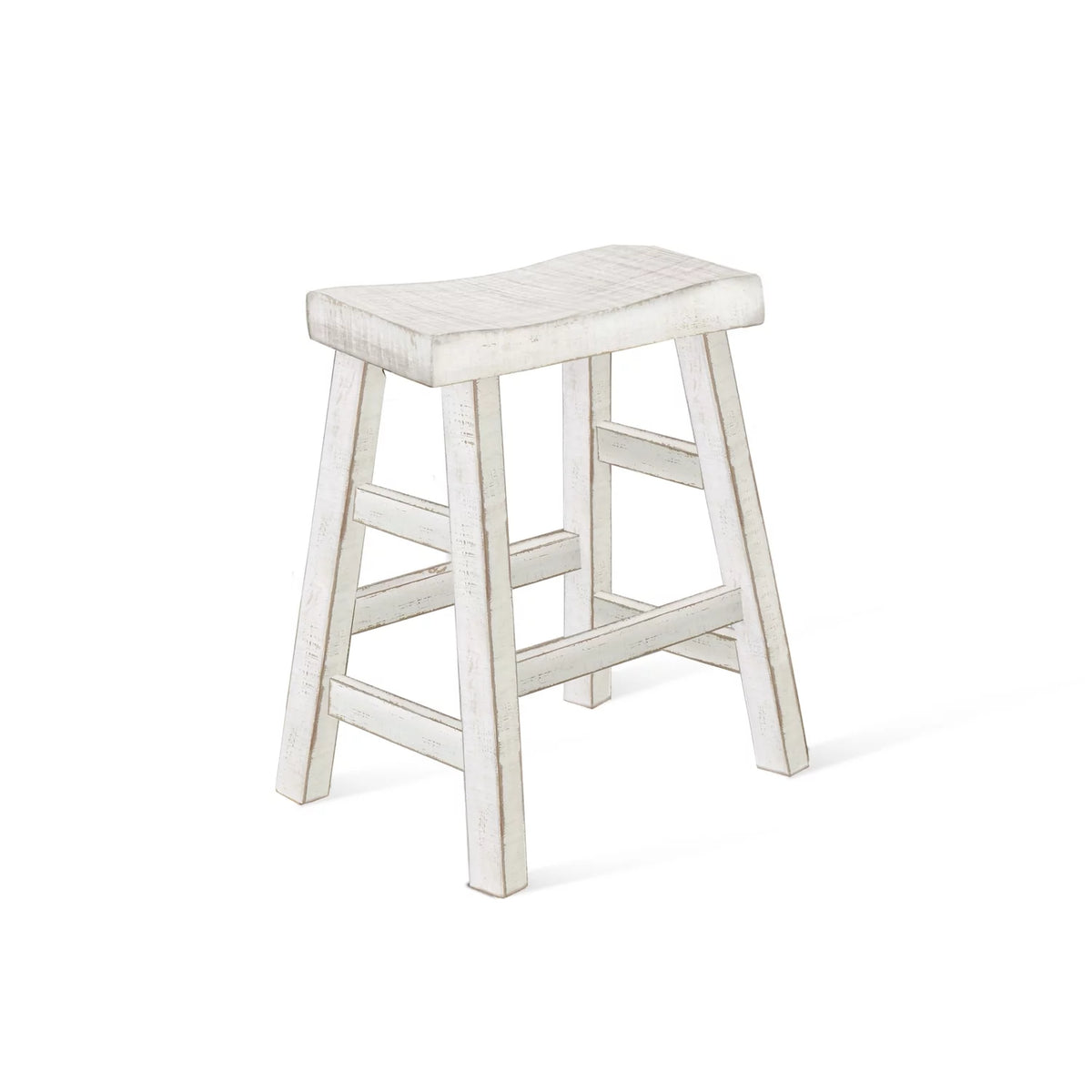 24" Mahogany Wood Saddle Seat Stool L449